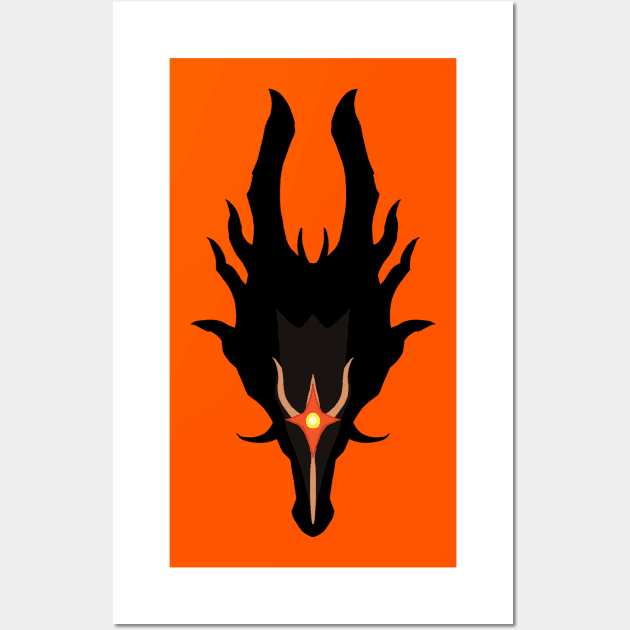 Black Dragon Kalameet Wall Art by JeffSpaghetti